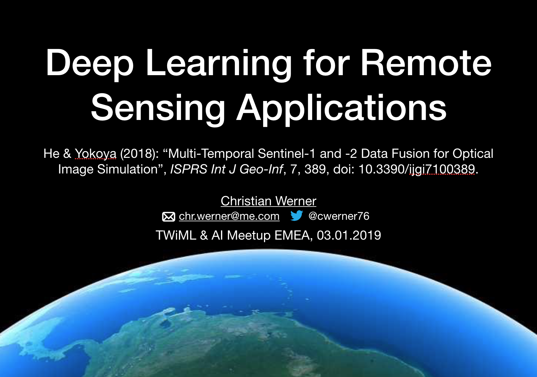 Deep Learning for Remote Sensing