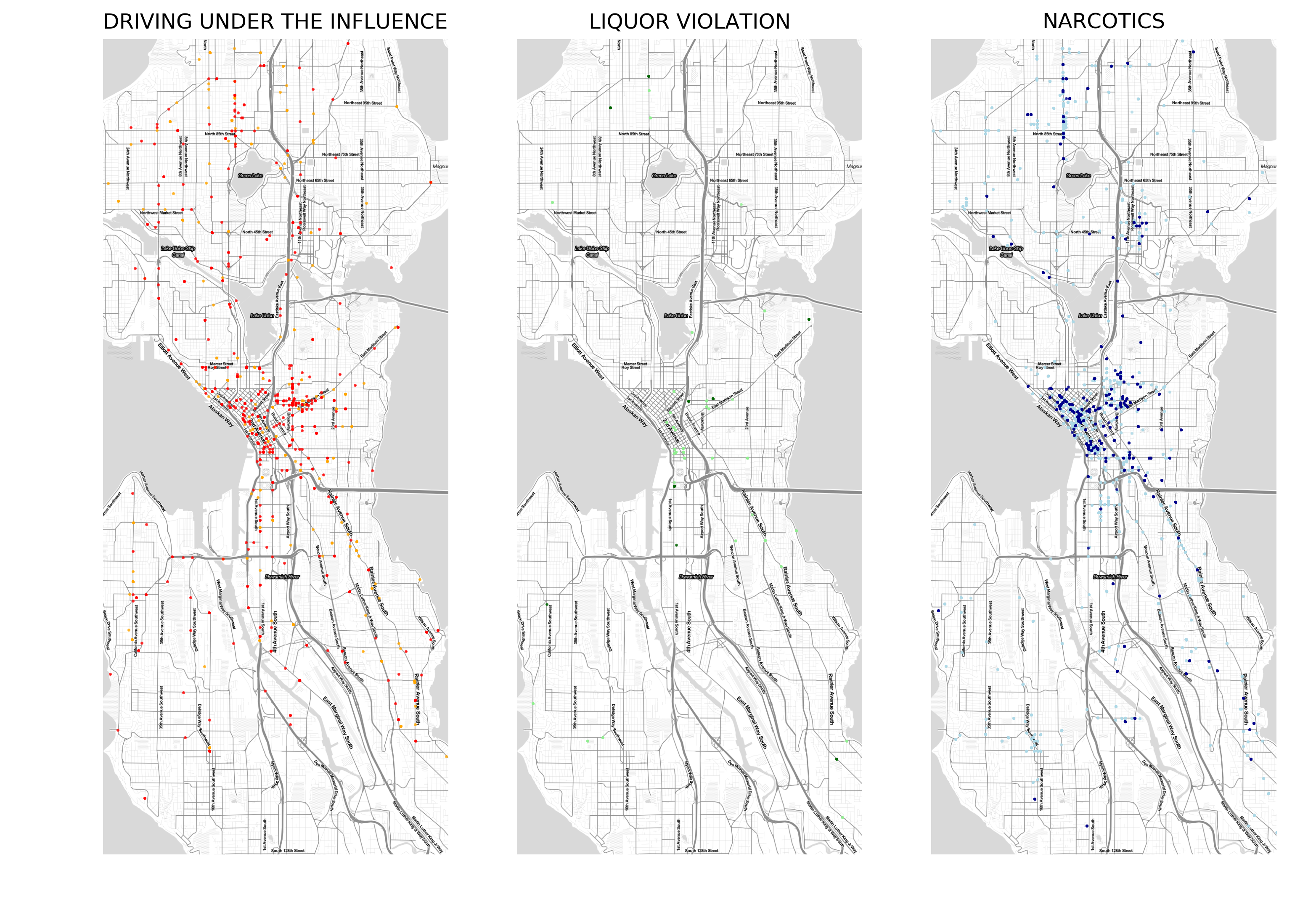 Location of offenses in SFO